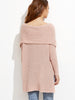 The Shoulder High Low Foldover Sweater The Shoulder High Low Foldover Sweater