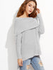 The Shoulder High Low Foldover Sweater The Shoulder High Low Foldover Sweater