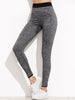 Grey Marled Knit Contrast Waist Leggings - papaya-fashion Grey Marled Knit Contrast Waist Leggings - papaya-fashion