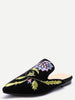 Floral Embroidered Velvet Loafer Slippers - papaya-fashion Floral Embroidered Velvet Loafer Slippers - papaya-fashion
