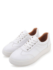 White PU Rubber Sole Low Top Sneakers White PU Rubber Sole Low Top Sneakers