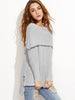 The Shoulder High Low Foldover Sweater The Shoulder High Low Foldover Sweater