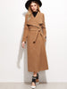 Camel Drape Collar Longline Wrap Coat - papaya-fashion Camel Drape Collar Longline Wrap Coat - papaya-fashion