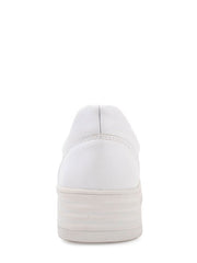 White PU Rubber Sole Low Top Sneakers White PU Rubber Sole Low Top Sneakers