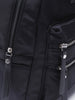 Black Double Zipper Front Nylon Backpack - papaya-fashion