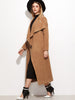 Camel Drape Collar Longline Wrap Coat - papaya-fashion Camel Drape Collar Longline Wrap Coat - papaya-fashion