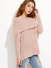 The Shoulder High Low Foldover Sweater The Shoulder High Low Foldover Sweater