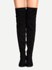 Black Suede Lace Up Over The Knee Boots - papaya-fashion