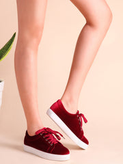 Rubber Sole Low Top Sneakers