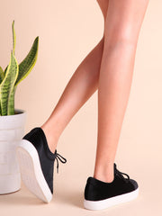 Rubber Sole Low Top Sneakers